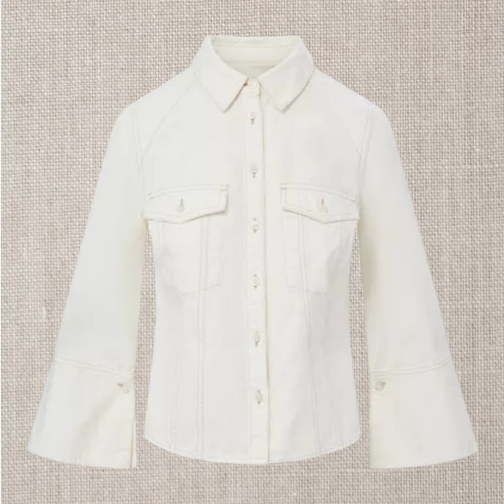 Veronica Beard NWT ($298) | Ecru Cream Tivi Denim Shirt | size XS